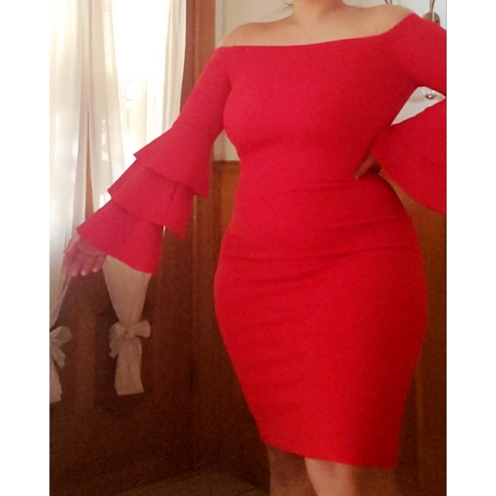 Red Bodycon Salsa Dress